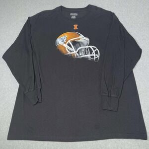 Majestic Section 101 Illinois Fighting Illini Shirt Men's 2x Football NCAA Black